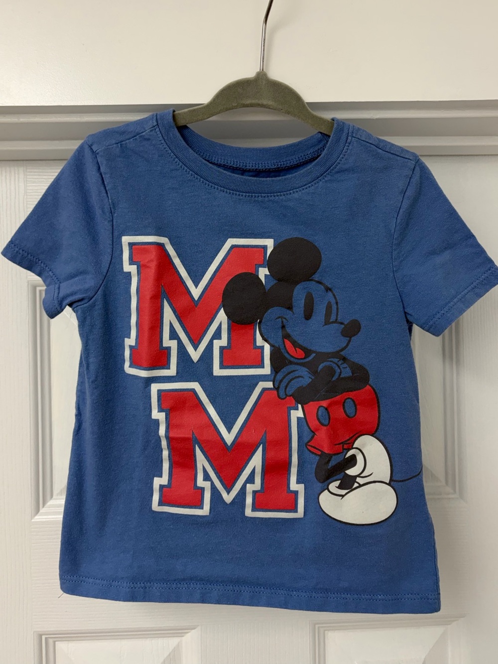 Mickey Mouse Disney Blue Tee with Red Letters | Size 3T